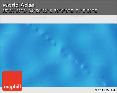 Physical 3D Map of the Area around 35° 6' 5" S, 70° 37' 30" E