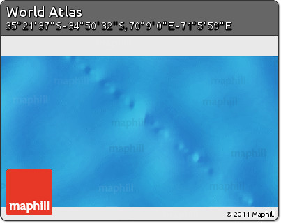 Physical 3D Map of the Area around 35° 6' 5" S, 70° 37' 30" E