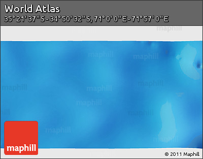 Physical 3D Map of the Area around 35° 6' 5" S, 71° 28' 29" E