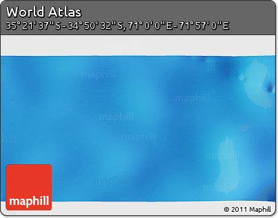 Physical 3D Map of the Area around 35° 6' 5" S, 71° 28' 29" E