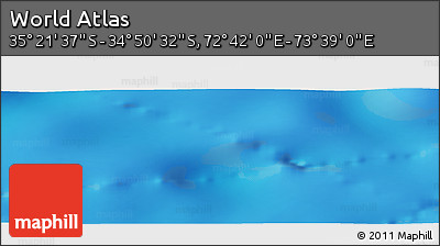 Physical Panoramic Map of the Area around 35° 6' 5" S, 73° 10' 30" E