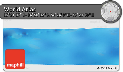 Physical Panoramic Map of the Area around 35° 6' 5" S, 74° 52' 30" E