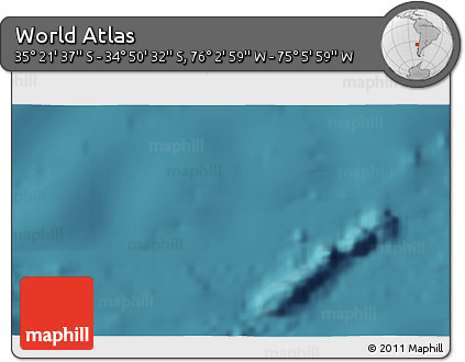 Satellite 3D Map of the Area around 35° 6' 5" S, 75° 34' 29" W