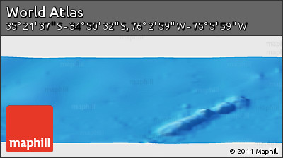 Physical Panoramic Map of the Area around 35° 6' 5" S, 75° 34' 29" W