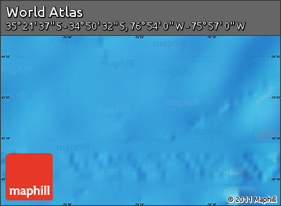 Physical Map of the Area around 35° 6' 5" S, 76° 25' 30" W