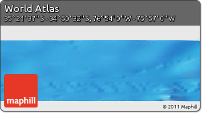 Physical Panoramic Map of the Area around 35° 6' 5" S, 76° 25' 30" W