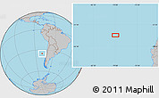 Gray Location Map of the area around 35° 6' 5" S, 78° 58' 29" W