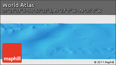 Physical Panoramic Map of the Area around 35° 6' 5" S, 78° 58' 29" W