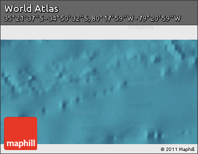 Satellite 3D Map of the Area around 35° 6' 5" S, 79° 49' 29" W