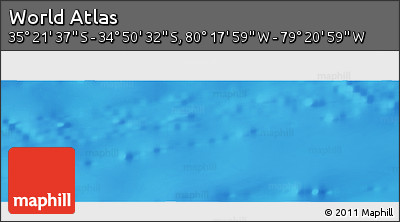 Physical Panoramic Map of the Area around 35° 6' 5" S, 79° 49' 29" W