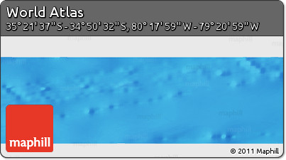 Physical Panoramic Map of the Area around 35° 6' 5" S, 79° 49' 29" W