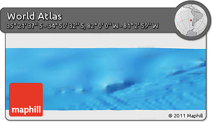 Physical Panoramic Map of the Area around 35° 6' 5" S, 81° 31' 30" W
