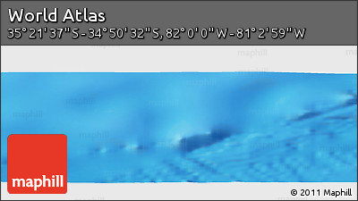 Physical Panoramic Map of the Area around 35° 6' 5" S, 81° 31' 30" W