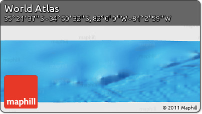 Physical Panoramic Map of the Area around 35° 6' 5" S, 81° 31' 30" W