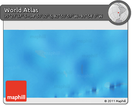 Physical 3D Map of the Area around 35° 6' 5" S, 82° 22' 30" W