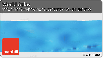 Physical Panoramic Map of the Area around 35° 6' 5" S, 82° 22' 30" W