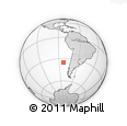Outline Map of the Area around 35° 6' 5" S, 83° 13' 29" W, rectangular outline