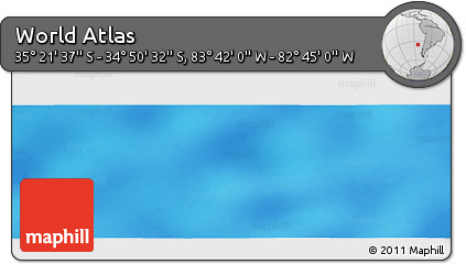 Physical Panoramic Map of the Area around 35° 6' 5" S, 83° 13' 29" W