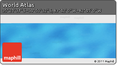 Physical Panoramic Map of the Area around 35° 6' 5" S, 83° 13' 29" W