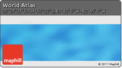 Shaded Relief Panoramic Map of the Area around 35° 6' 5" S, 83° 13' 29" W
