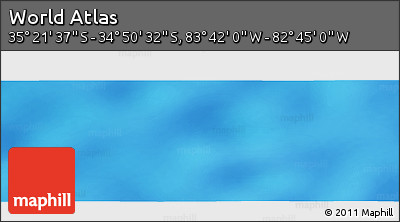 Shaded Relief Panoramic Map of the Area around 35° 6' 5" S, 83° 13' 29" W