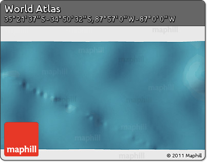 Satellite 3D Map of the Area around 35° 6' 5" S, 87° 28' 29" W