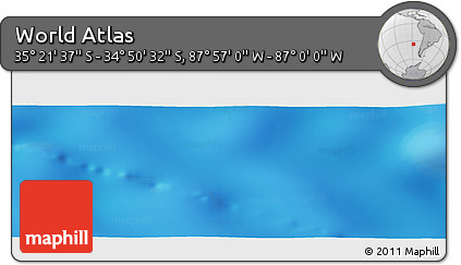 Physical Panoramic Map of the Area around 35° 6' 5" S, 87° 28' 29" W