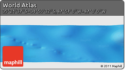 Physical Panoramic Map of the Area around 35° 6' 5" S, 87° 28' 29" W