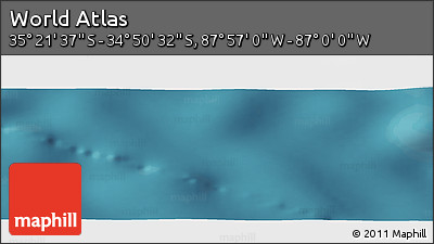 Satellite Panoramic Map of the Area around 35° 6' 5" S, 87° 28' 29" W