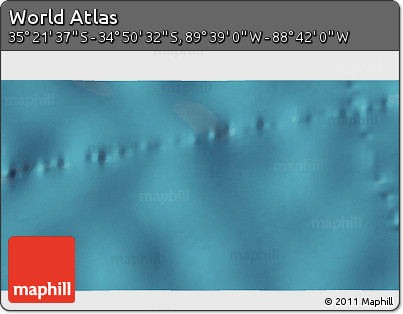 Satellite 3D Map of the Area around 35° 6' 5" S, 89° 10' 30" W