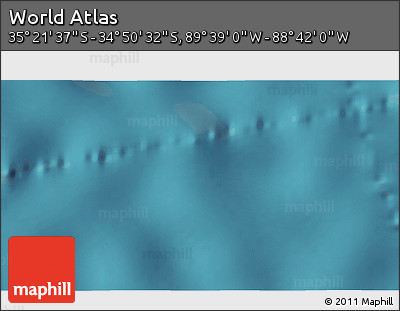 Satellite 3D Map of the Area around 35° 6' 5" S, 89° 10' 30" W