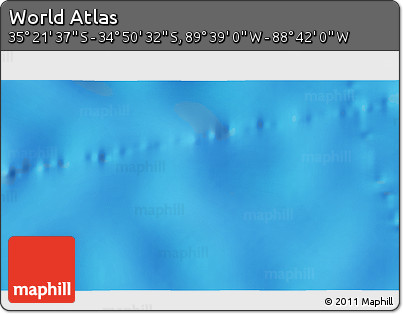 Shaded Relief 3D Map of the Area around 35° 6' 5" S, 89° 10' 30" W