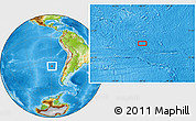 Physical Location Map of the area around 35° 6' 5" S, 89° 10' 30" W