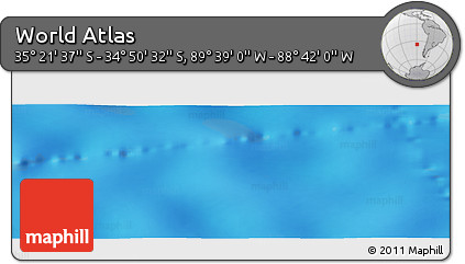Physical Panoramic Map of the Area around 35° 6' 5" S, 89° 10' 30" W