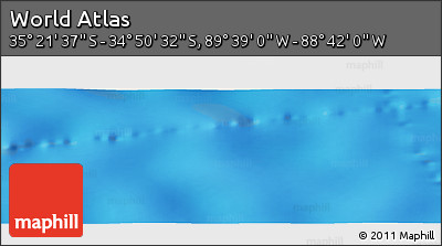 Physical Panoramic Map of the Area around 35° 6' 5" S, 89° 10' 30" W