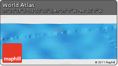 Physical Panoramic Map of the Area around 35° 6' 5" S, 89° 10' 30" W