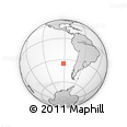 Outline Map of the Area around 35° 6' 5" S, 91° 43' 29" W, rectangular outline