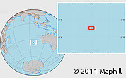 Gray Location Map of the area around 35° 6' 5" S, 96° 58' 29" E