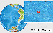 Physical Location Map of the area around 35° 6' 5" S, 97° 40' 30" W