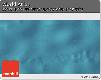 Satellite 3D Map of the Area around 35° 33' 50" S, 0° 55' 29" E