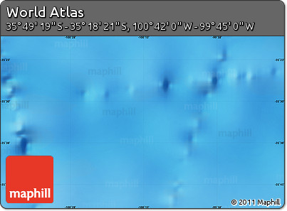 Physical Map of the Area around 35° 33' 50" S, 100° 13' 29" W