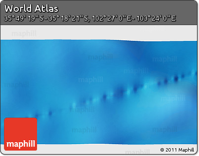 Physical 3D Map of the Area around 35° 33' 50" S, 102° 55' 30" E