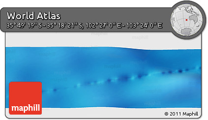 Physical Panoramic Map of the Area around 35° 33' 50" S, 102° 55' 30" E