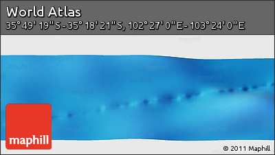 Physical Panoramic Map of the Area around 35° 33' 50" S, 102° 55' 30" E