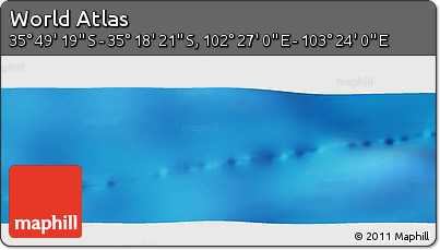 Physical Panoramic Map of the Area around 35° 33' 50" S, 102° 55' 30" E
