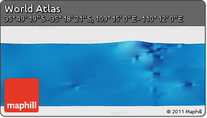 Physical Panoramic Map of the Area around 35° 33' 50" S, 109° 43' 29" E