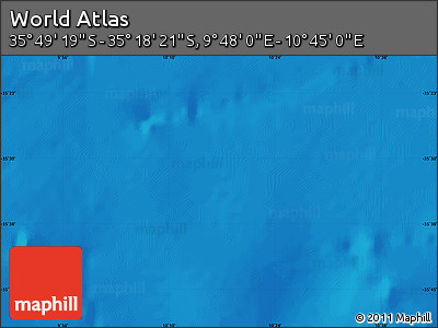 Physical Map of the Area around 35° 33' 50" S, 10° 16' 30" E