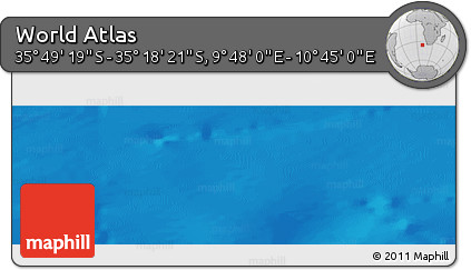 Physical Panoramic Map of the Area around 35° 33' 50" S, 10° 16' 30" E