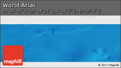 Physical Panoramic Map of the Area around 35° 33' 50" S, 10° 16' 30" E