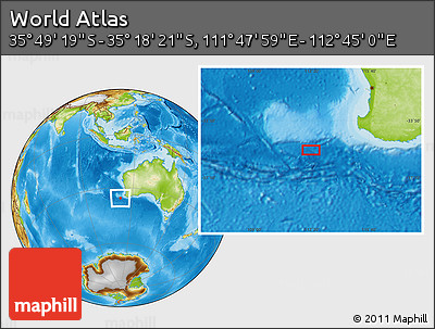 Physical Location Map of the Area around 35° 33' 50" S, 112° 16' 30" E